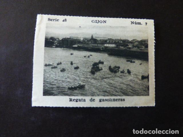 Collectable Antique Stickers: GIJON ASTURIAS REGATA DE GASOLINERAS ANTIGUO CROMO A&Ntilde;OS 30