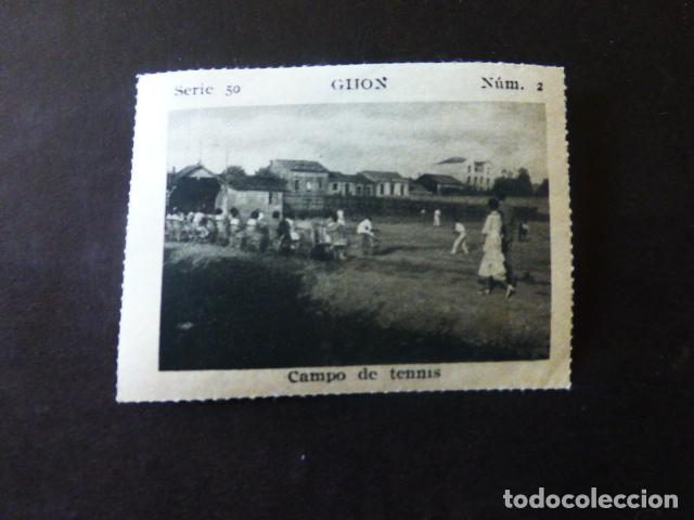 Collectable Antique Stickers: GIJON ASTURIAS CAMPO DE TENIS ANTIGUO CROMO A&Ntilde;OS 30