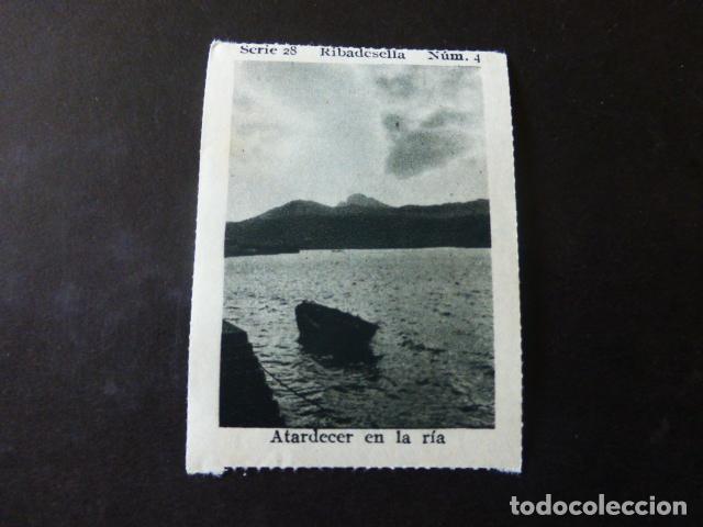 Collectable Antique Stickers: RIBADESELLA ASTURIAS ATARDECER EN LA RIA ANTIGUO CROMO A&Ntilde;OS 30