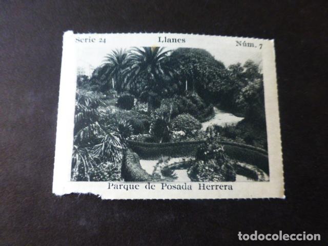 Collectable Antique Stickers: LLANES ASTURIAS PARQUE DE POSADA HERRERA ANTIGUO CROMO A&Ntilde;OS 30