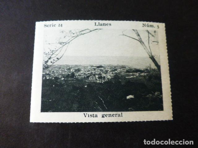 Collectable Antique Stickers: LLANES ASTURIAS VISTA GENERAL ANTIGUO CROMO A&Ntilde;OS 30