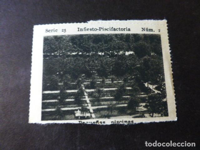 Collectable Antique Stickers: INFIESTO ASTURIAS PISCIFACTORIA ANTIGUO CROMO A&Ntilde;OS 30