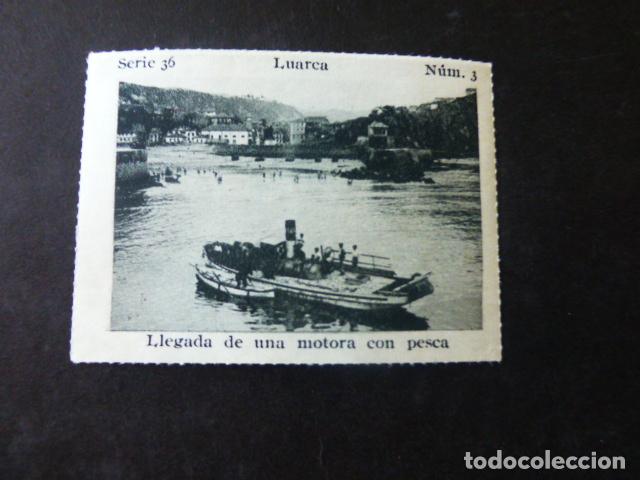Sammeln alte Sammelbilder: LUARCA ASTURIAS LLEGADA DE UNA MOTORA CON PESCA CROMO A&Ntilde;OS 30
