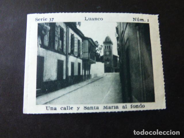 Collectable Antique Stickers: LUANCO ASTURIAS UNA CALLE Y SANTA MARIA AL FONDO CROMO A&Ntilde;OS 30