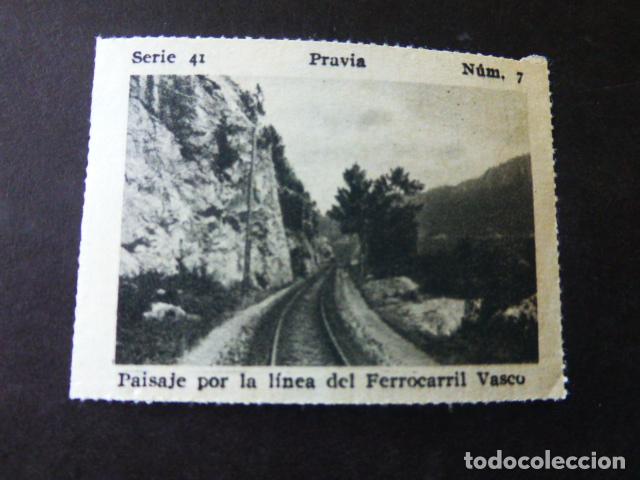 Sammeln alte Sammelbilder: PRAVIA ASTURIAS PAISAJE POR LA LINEA DEL FERROCARRIL VASCO CROMO A&Ntilde;OS 30