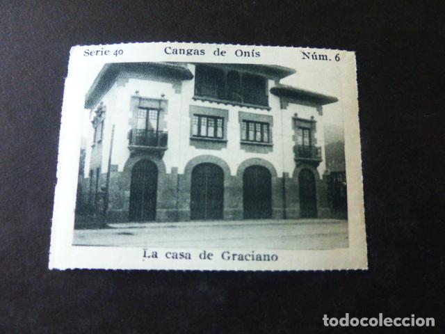 Collectable Antique Stickers: CANGAS DE ONIS ASTURIAS CASA DE GRACIANO CROMO A&Ntilde;OS 30