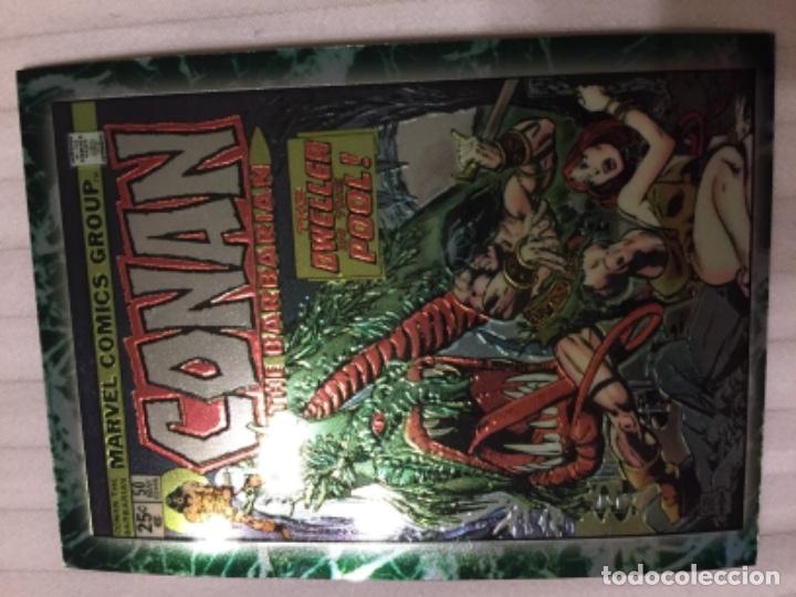 Coleccionismo cromos antiguos: CONAN SOBRE VAC&Iacute;O Y CROMO ESPECTACULAR NUEVO - Foto 2