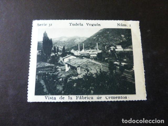 Colecionismo Cromos antigos: TUDELA VEGUIN ASTURIAS VISTA DE LA FABRICA DE CEMENTOS CROMO A&Ntilde;OS 30