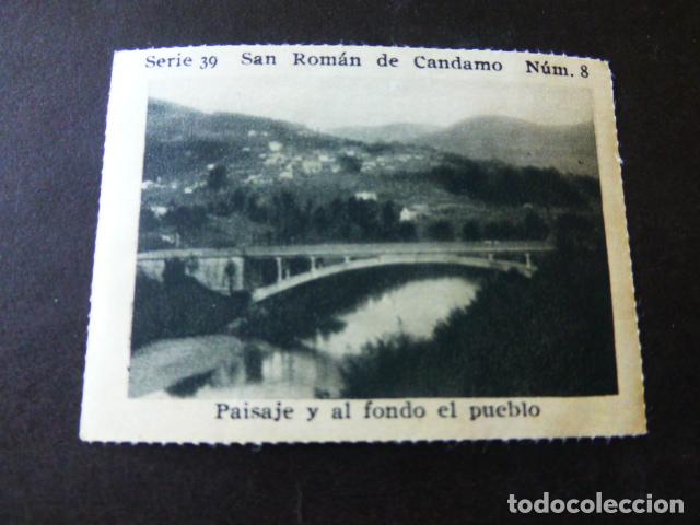 Colecionismo Cromos antigos: SAN ROMAN DE CANDAMO ASTURIAS PAISAJE Y AL FONDO EL PUEBLO CROMO A&Ntilde;OS 30