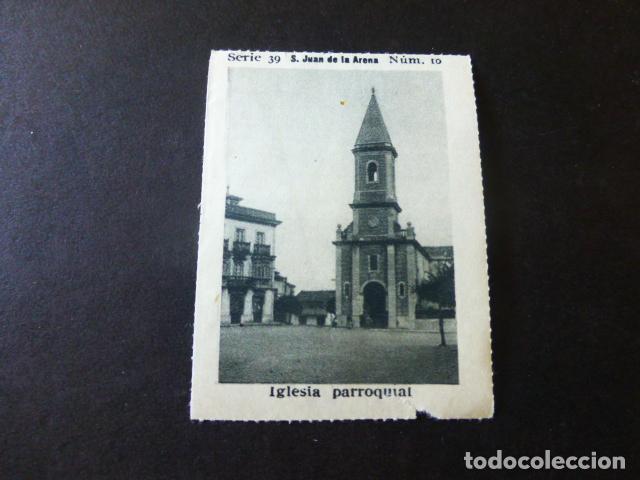 Collezionismo Figurine antiche: SAN JUAN DE LA ARENA ASTURIAS IGLESIA PARROQUIAL CROMO A&Ntilde;OS 30
