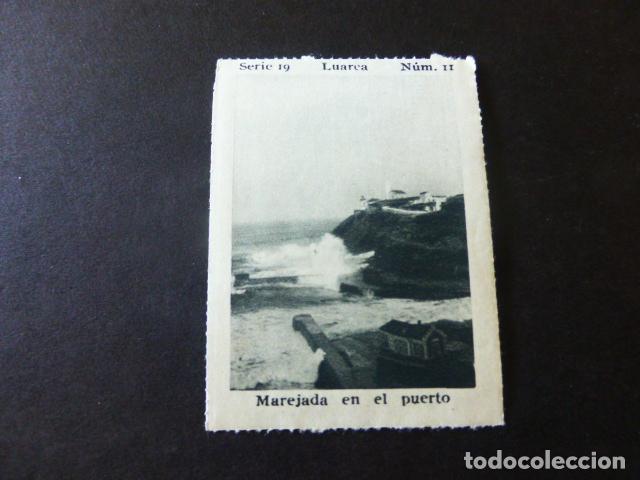 Collectable Antique Stickers: LUARCA ASTURIAS MAREJADA EN EL PUERTO CROMO A&Ntilde;OS 30