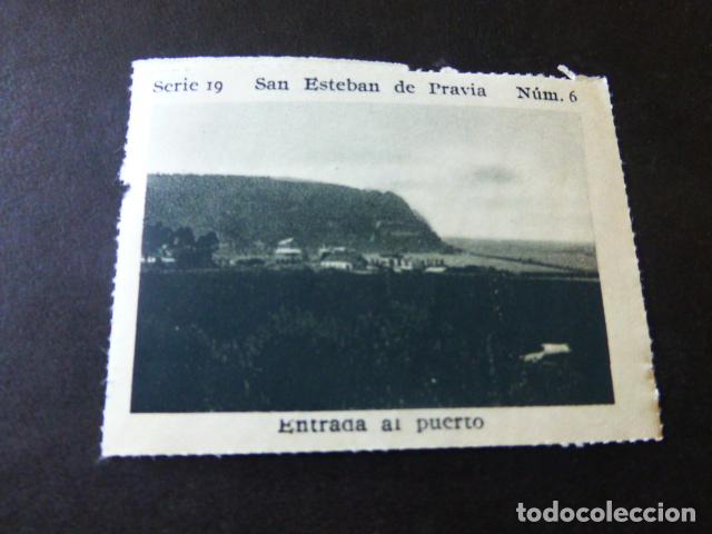 Sammeln alte Sammelbilder: SAN ESTEBAN DE PRAVIA ASTURIAS ENTRADA EN EL PUERTO CROMO A&Ntilde;OS 30