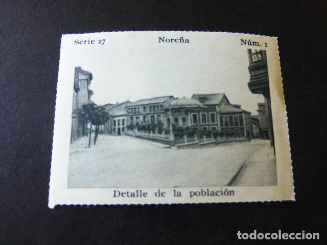 Colecionismo Cromos antigos: NORE&Ntilde;A ASTURIAS DETALLE DE LA POBLACION ANTIGUO CROMO A&Ntilde;OS 30