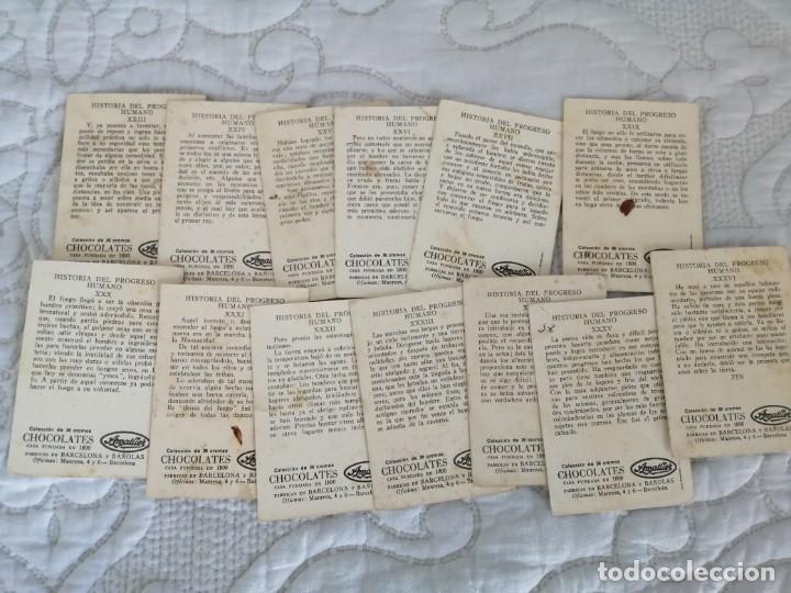 Coleccionismo cromos antiguos: HISTORIA DEL PROGRESO HUMANO (VERSI&Oacute;N PEQUE&Ntilde;A). COMPLETA 36 CROMOS. CHOCOLATES AMATLLER. - Foto 8