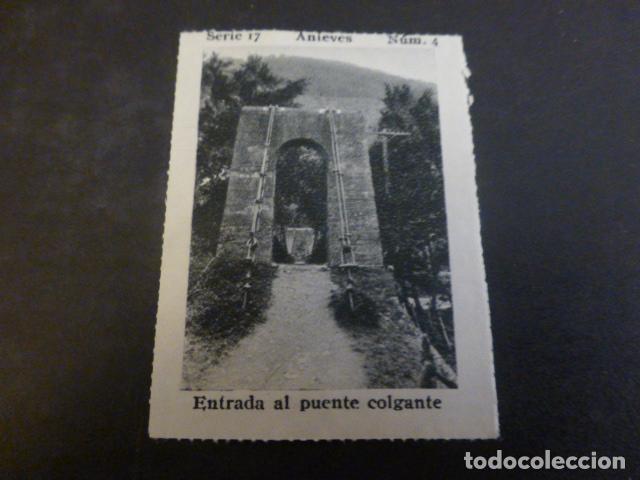 Coleccionismo Cromos antiguos: ANIEVES ASTURIAS PUENTE COLGANTE ANTIGUO CROMO A&Ntilde;OS 30