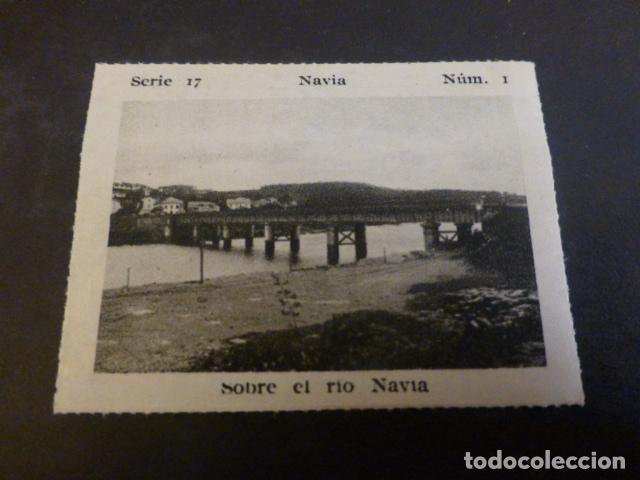 Collectable Antique Stickers: NAVIA ASTURIAS PUENTE SOBRE EL NAVIA ANTIGUO CROMO A&Ntilde;OS 30