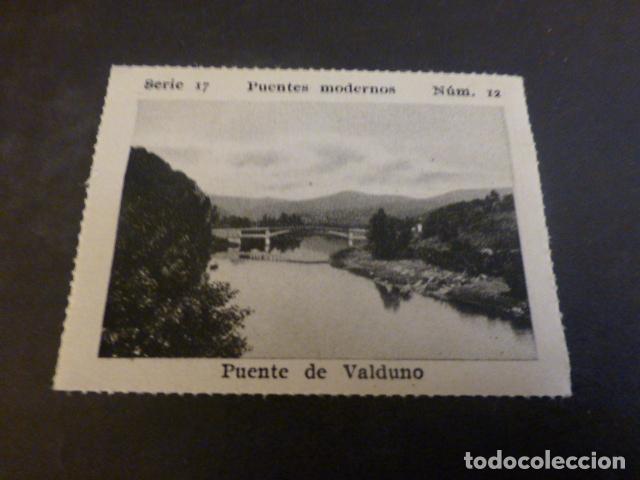 Coleccionismo cromos antiguos: VALDUNO ASTURIAS PUENTE ANTIGUO CROMO A&Ntilde;OS 30