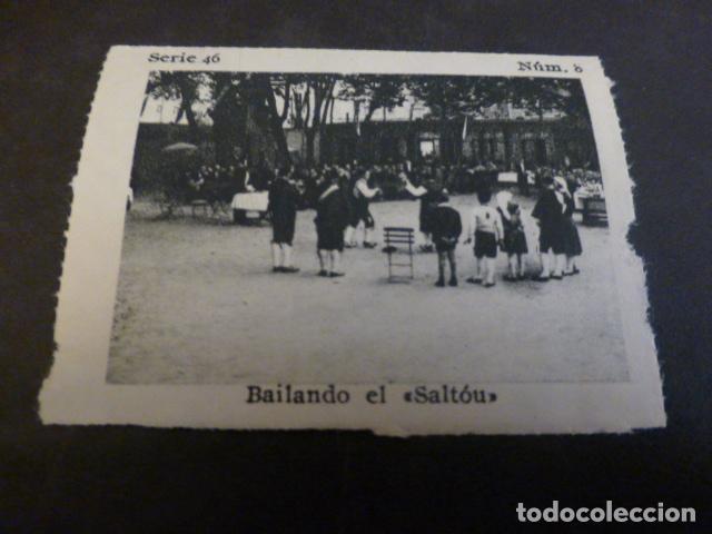 Collectable Antique Stickers: ASTURIAS COSTUMBRES ASTURIANAS BAILANDO EL SALTOU ANTIGUO CROMO A&Ntilde;OS 30