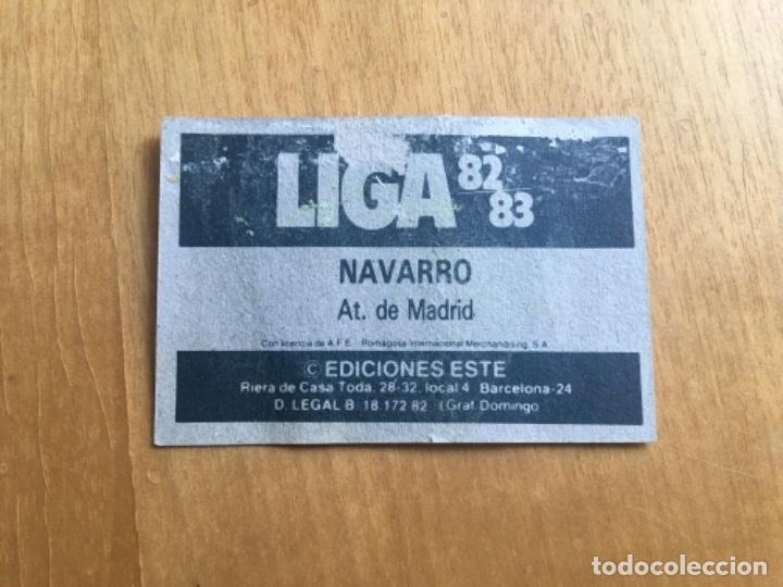 Coleccionismo cromos antiguos: Este 82-83 Navarro despegado - Foto 2