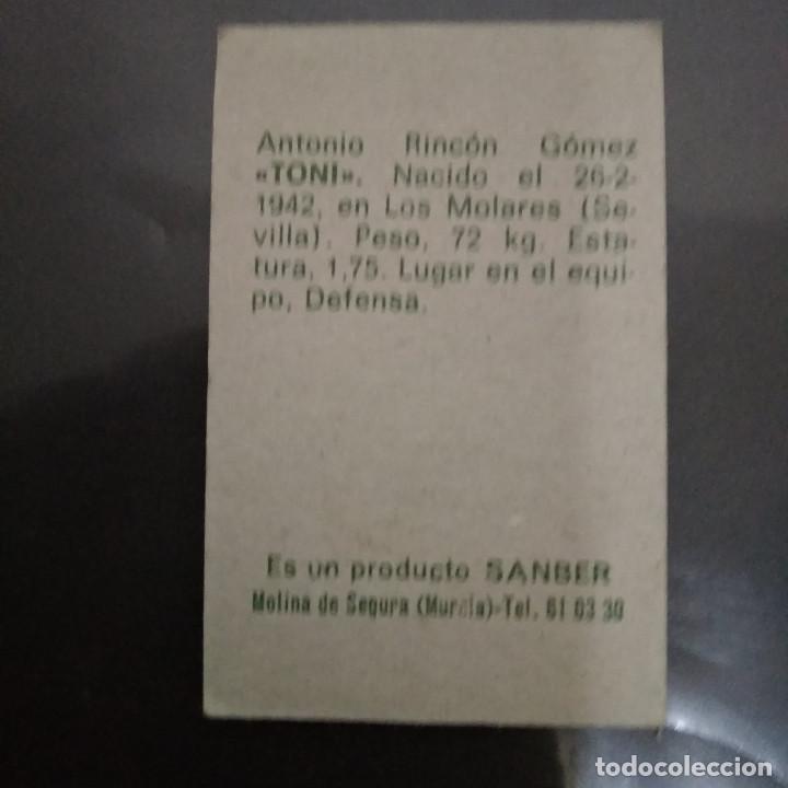 Coleccionismo cromos antiguos: TONI - Foto 2
