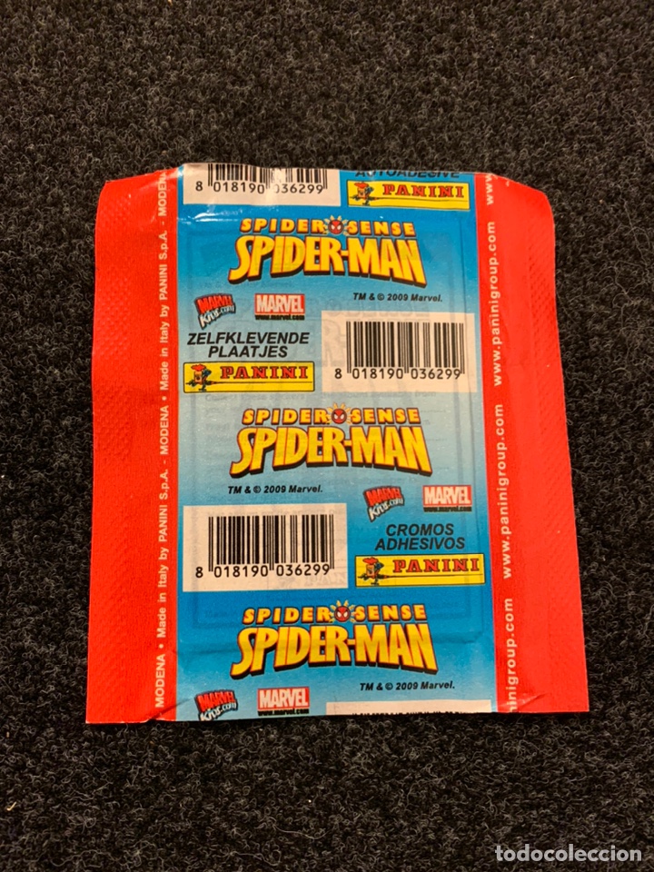 Coleccionismo cromos antiguos: SOBRE SIN ABRIR SPIDERMAN SENSE PANINI - Foto 2