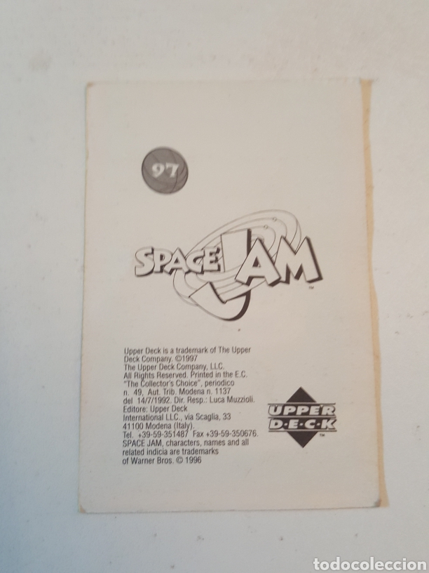 Coleccionismo cromos antiguos: Cromo Space Jam N&deg; 97 Upper Deck 1997 - Foto 2