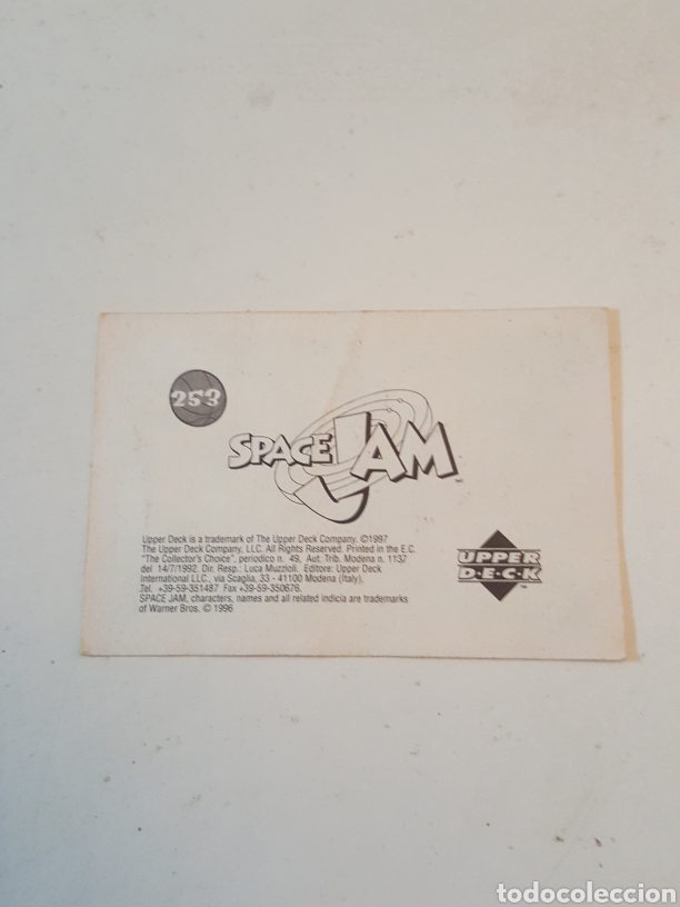 Coleccionismo cromos antiguos: Cromo Space Jam N&deg; 253 Upper Deck 1997 - Foto 2