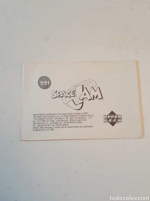 Coleccionismo cromos antiguos: Cromo Space Jam N&deg; 221 Upper Deck 1997 - Foto 2