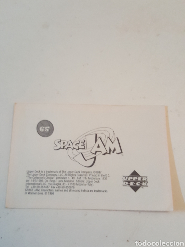Coleccionismo cromos antiguos: Cromo Space Jam N&deg; 65 Upper Deck 1997 - Foto 2