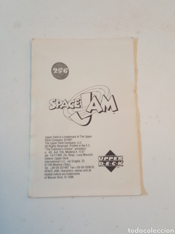 Coleccionismo cromos antiguos: Cromo Space Jam N&deg; 256 Upper Deck 1997 - Foto 2
