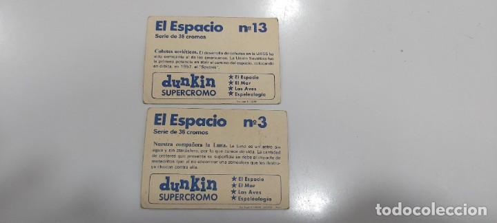 Coleccionismo cromos antiguos: 2 CROMOS DUNKIN DEL ESPACIO - Foto 2