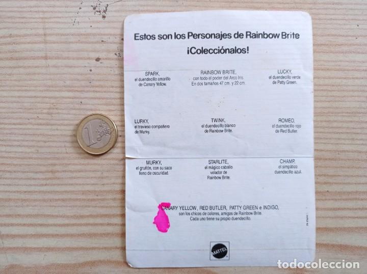 Coleccionismo cromos antiguos: Cromo Rainbow Brite Twink - Mattel - Foto 2