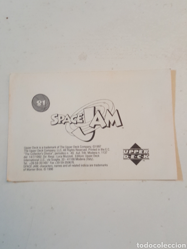 Coleccionismo cromos antiguos: Cromo N&deg; 81 Space Jam Upper Deck 1997 - Foto 2