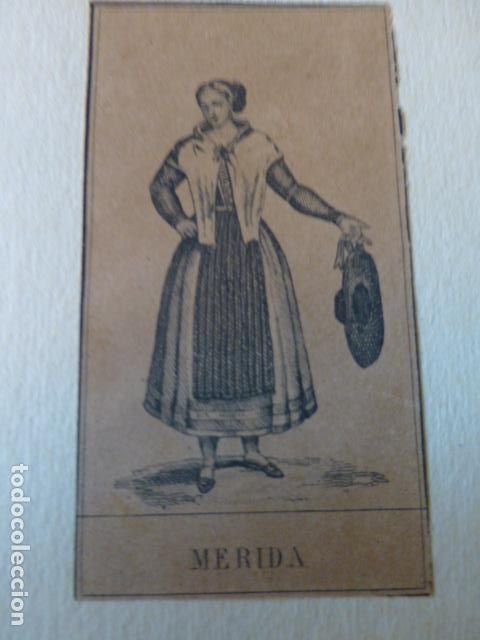 Colecionismo Cromos antigos: MERIDA BADAJOZ TIPO GRABADO CROMO ENVUELTA CAJA DE CERILLAS O PAPEL DE FUMAR HACIA 1820 4 X 7 CMTS