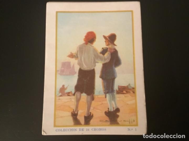 Colecionismo Cromos antigos: Cuentos infantiles Robinson Crusoe colecci&oacute;n completa 24 cromos chocolates Juncosa