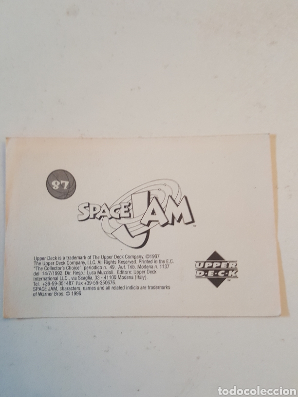 Coleccionismo cromos antiguos: Cromo N&deg; 87 Space Jam Upper Deck 1997 - Foto 2