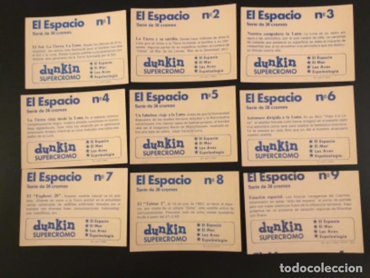 Coleccionismo cromos antiguos: S&uacute;percromo dunkin El espacio completa serie 36 cromos - Foto 3