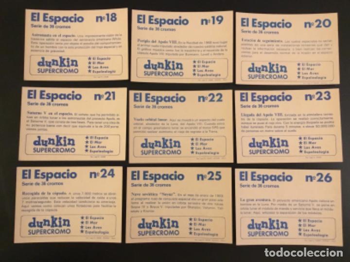 Coleccionismo cromos antiguos: S&uacute;percromo dunkin El espacio completa serie 36 cromos - Foto 7