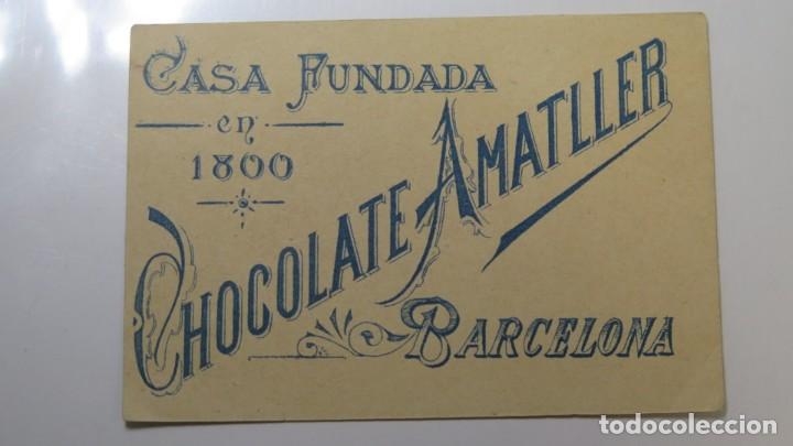 Coleccionismo cromos antiguos: CROMO. CHOCOLATES AMATLLER. BARCELONA - Foto 2