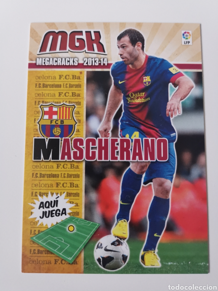 Coleccionismo cromos antiguos: Mascherano 60 megacracks 2013-2014 MGK - Foto 1