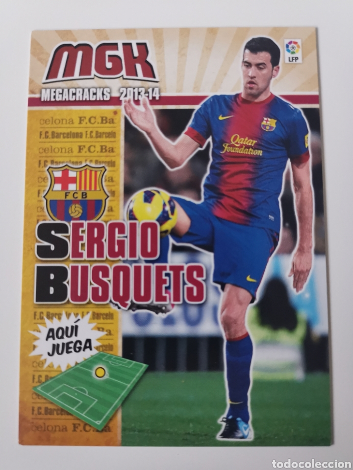 Coleccionismo cromos antiguos: Sergio Busquets 63 megacracks 2013-2014 MGK - Foto 1