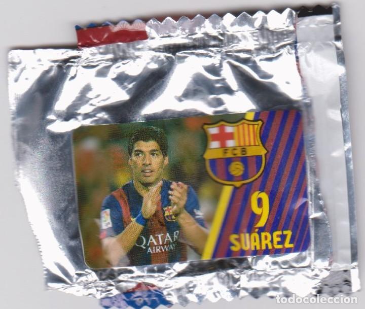 Coleccionismo cromos antiguos: chicle bar&ccedil;a -- 9 luis su&aacute;rez - Foto 1