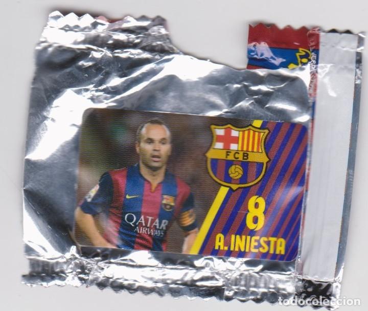 Coleccionismo cromos antiguos: chicle bar&ccedil;a -- 8 iniesta - Foto 1