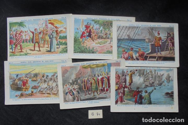 Coleccionismo cromos antiguos: Lote 6 cromos Cristobal Colon. Choc. Juncosa - Foto 1