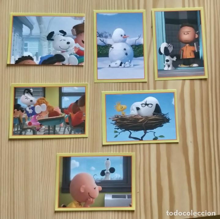 Coleccionismo Cromos antiguos: Lote de 6 cromos de Carlitos y Snoopy La Pelicula