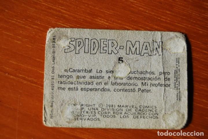 Coleccionismo cromos antiguos: Cromo Spiderman N.5 1981 - Foto 2
