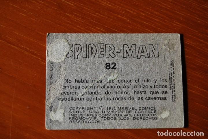 Coleccionismo cromos antiguos: Cromo Spiderman N.82 1981 - Foto 2
