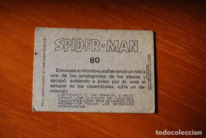 Coleccionismo cromos antiguos: Cromo Spiderman N.80 1981 - Foto 2