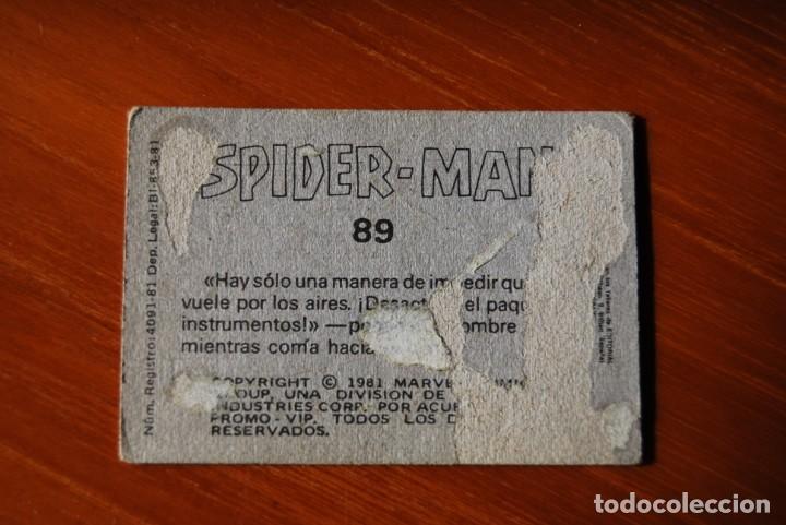Coleccionismo cromos antiguos: Cromo Spiderman N.89 1981 - Foto 2