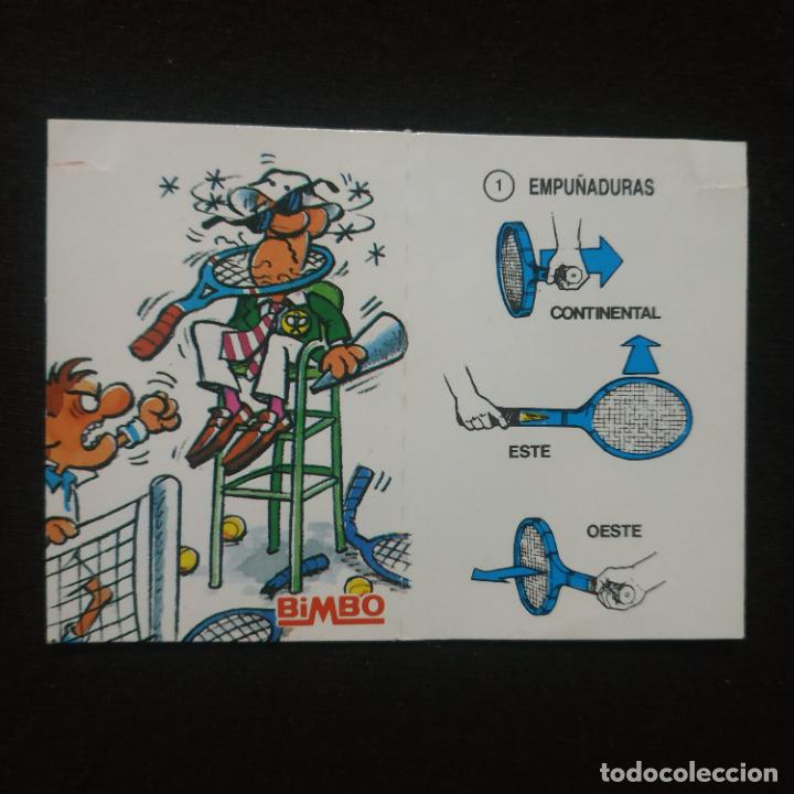 Coleccionismo cromos antiguos: BIMBO - CROMO &rdquo; TENIS PEGATINAS &rdquo; A&Ntilde;O 1992 SIN PEGAR N&ordm; 1 EMPU&Ntilde;ADURAS / PHOSKITOS PANRICO CROMOS